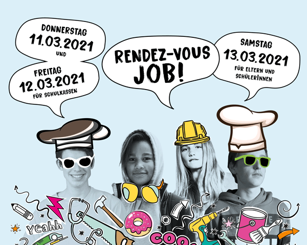 Rendez-vous Job 2021: Mehr Berufe und ein Tag zusätzlich!